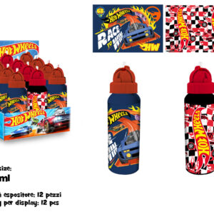 BORRACCIA ALLUMINIO CON CANNUCCIA 550 ML HOT WHEELS
