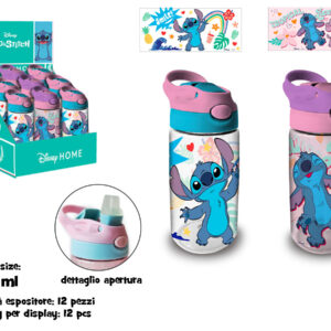 BORRACCIA TRASPARENTE CON CANNUCCIA IN SK 480 ML STITCH