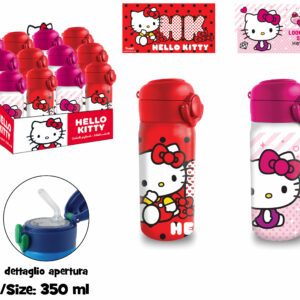 BORRACCIA TERMICA ACCIAIO INOX CON CANNUCCIA 350 ML HELLO KITTY
