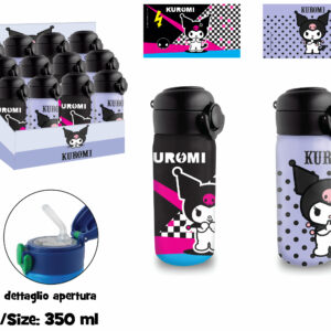 BORRACCIA TERMICA ACCIAIO INOX CON CANNUCCIA 350 ML KUROMI